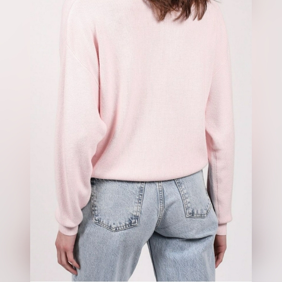 🤎Brunette The Label pink ribbed sweater L/XL p2p 23 🤎 - Picture 2 of 8